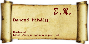 Dancsó Mihály névjegykártya