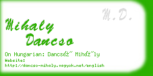 mihaly dancso business card
